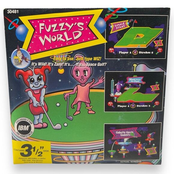 VTG NOS Fuzzy’s World Shareware PC Game 3.5” Disk Wiz Technology NEW SEALED! - Picture 1 of 4